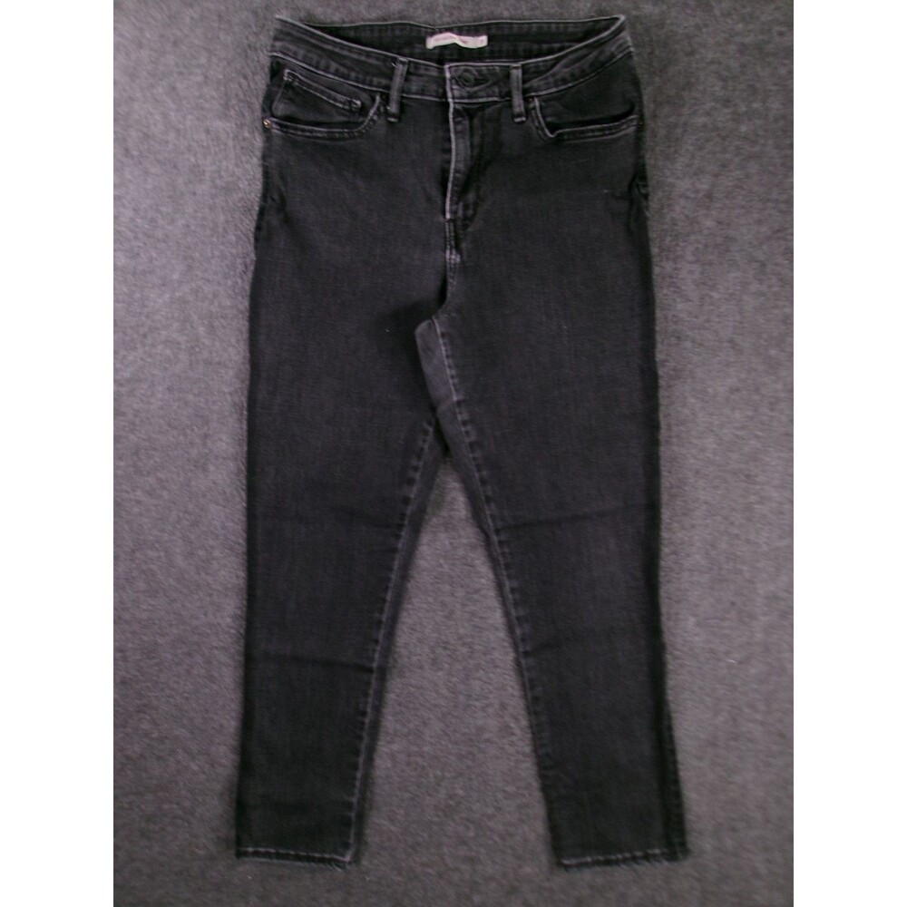 Levis 721 Jeans Women 31 Black High Rise Skinny Slim Fit Dark Wash Casual